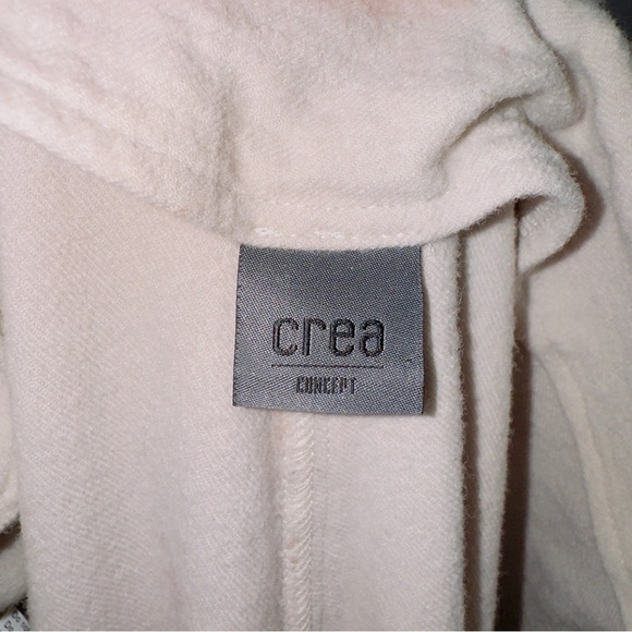 Crea Concept Cream High Waisted Wide Leg Cropped Wool Pants size EUR 38 - Picture 6 of 7